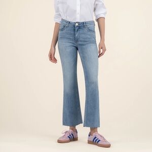 Kut from the Kloth Ab Fab High Rise Kelsey Ankle Flare Jeans Size 6 28 Med Wash